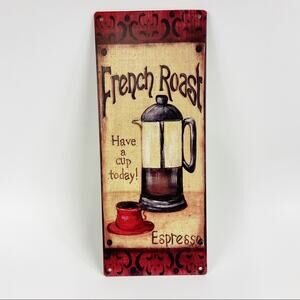 French Roast Espresso Coffee Tin Wall Art